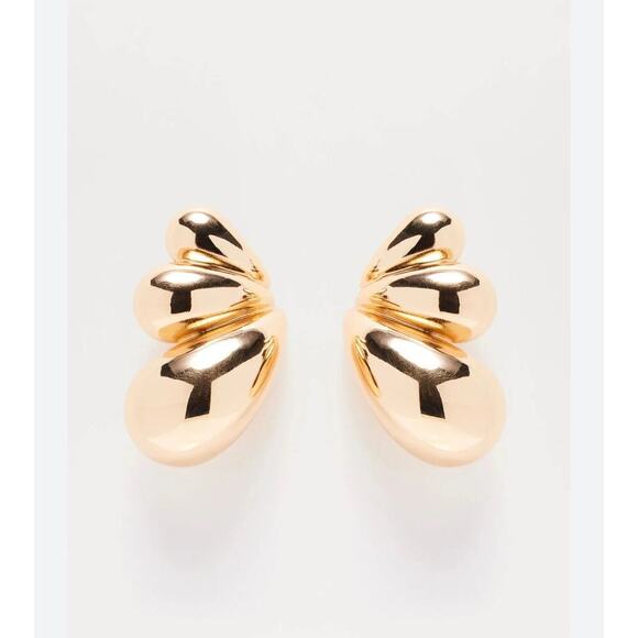 Nwt- Zara- triple gold tone earrings - Picture 1 of 2